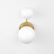 Two-Light Stacked Globe Wall Sconce