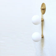 Two-Light Staggered Globe Wall Sconce