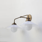 Two-Light Vanity Wall Sconce with 9-Inch Opal Glass Shades