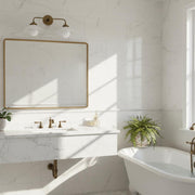 Two-Light Vanity Wall Sconce with 9-Inch Opal Glass Shades