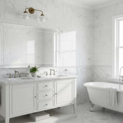 Two-Light Vanity Wall Sconce with 9-Inch Opal Glass Shades