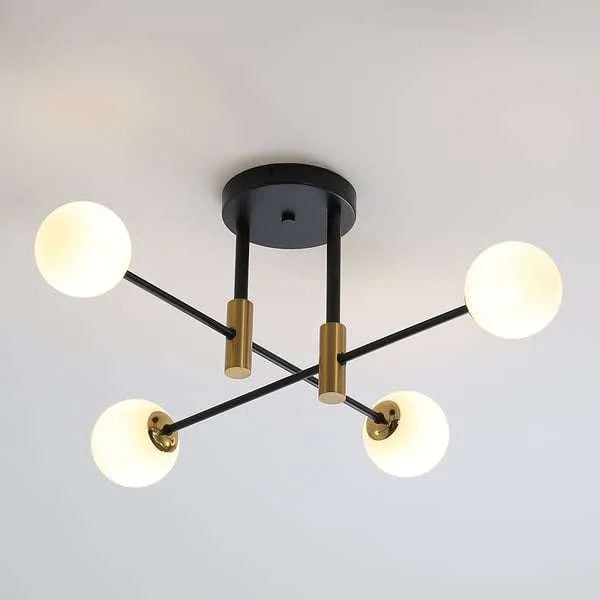 white-glass-globe-semi-flush-ceiling-light-in-gold-1