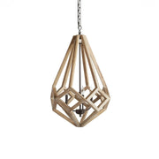 Wooden Prism Chandelier in Natural