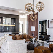 Wooden Prism Chandelier in Natural